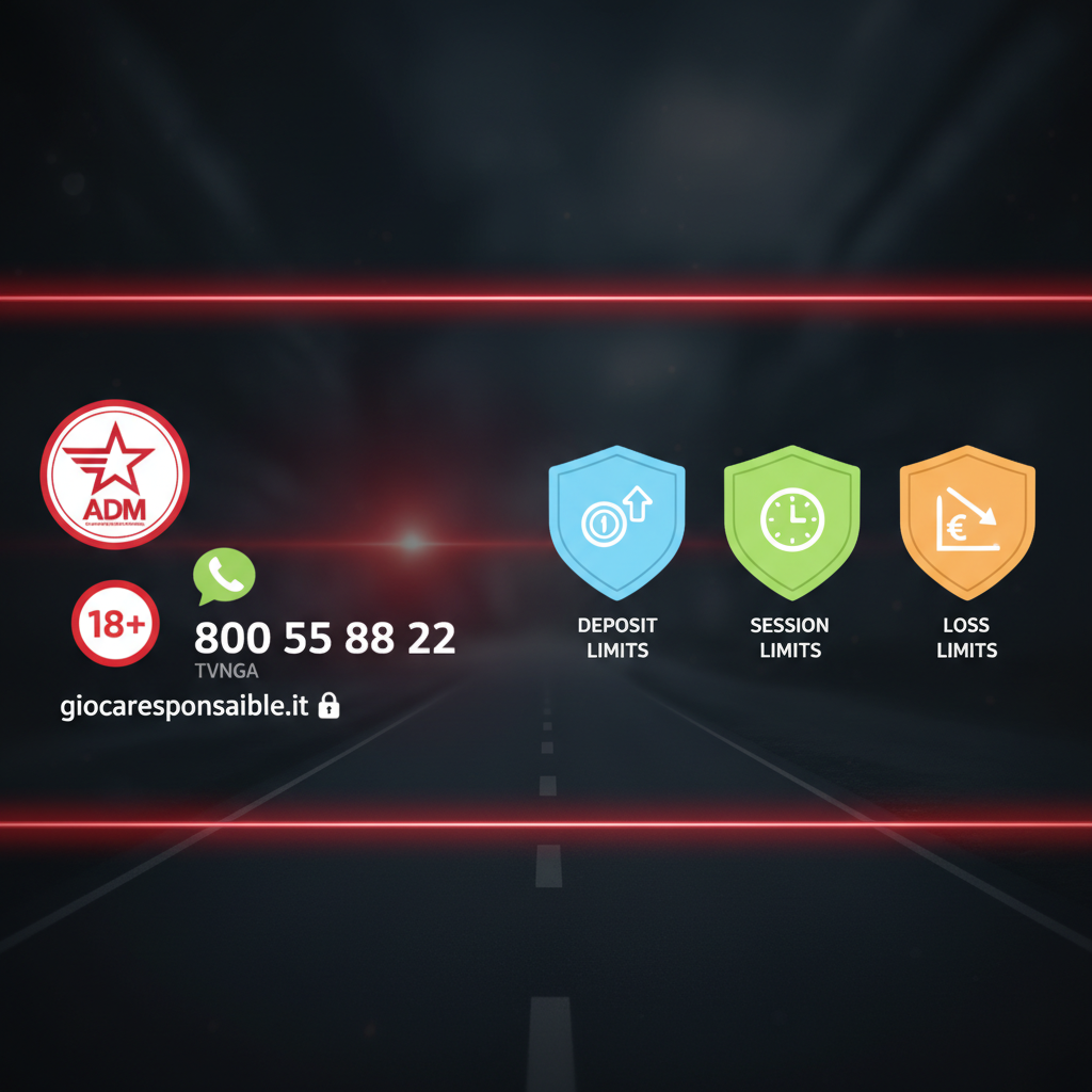 Infografica sul gioco responsabile per Chicken Road 2: loghi ADM, limite 18+, numero verde 800 55 88 22 del TVNGA e link a giocaresponsabile.it con icone di protezione per depositi, sessioni e perdite